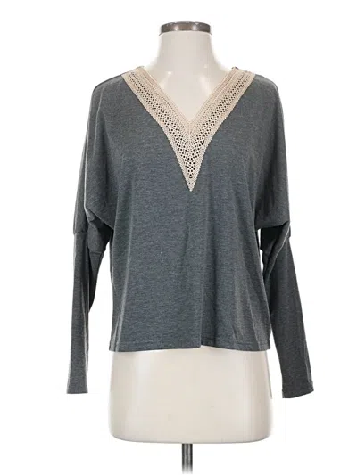 Pre-owned Shein Long Sleeve T-shirt In Gray