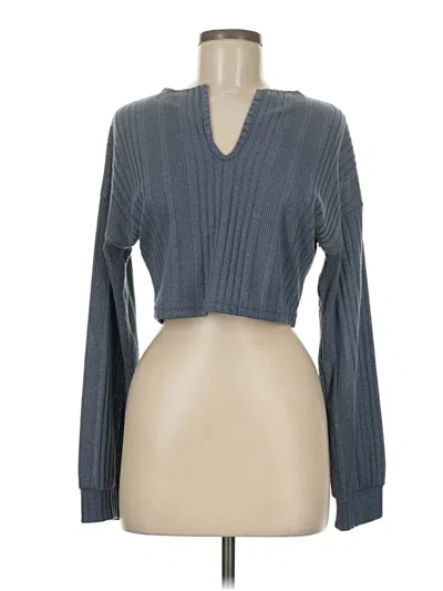 Pre-owned Shein Long Sleeve T-shirt In Gray