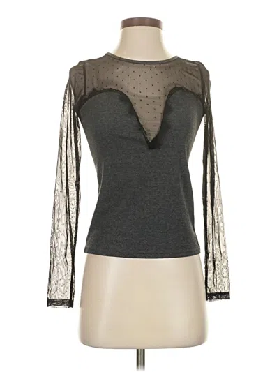 Pre-owned Shein Long Sleeve T-shirt In Gray