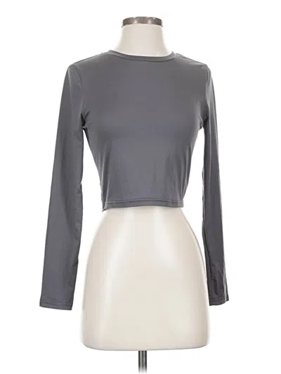 Pre-owned Shein Long Sleeve T-shirt In Gray
