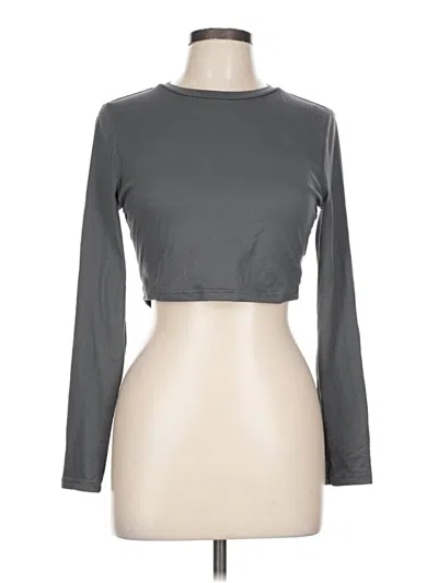 Pre-owned Shein Long Sleeve T-shirt In Gray