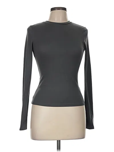 Pre-owned Shein Long Sleeve T-shirt In Gray
