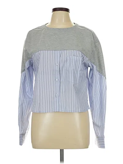 Pre-owned Shein Long Sleeve T-shirt In Gray