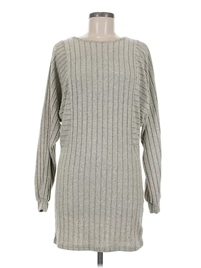 Pre-owned Shein Long Sleeve T-shirt In Gray