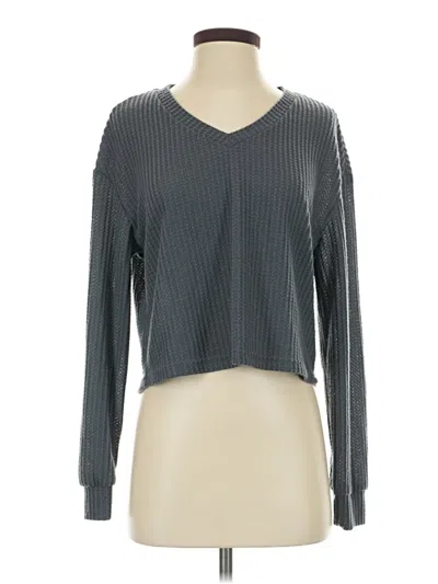 Pre-owned Shein Long Sleeve T-shirt In Gray