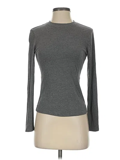 Pre-owned Shein Long Sleeve T-shirt In Gray