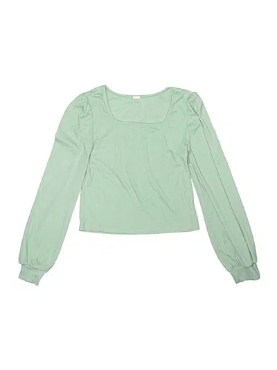 Pre-owned Shein Kids' Long Sleeve T-shirt In Green