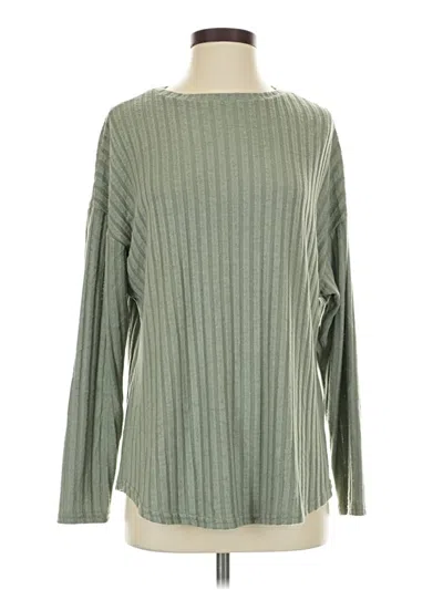 Pre-owned Shein Long Sleeve T-shirt In Green