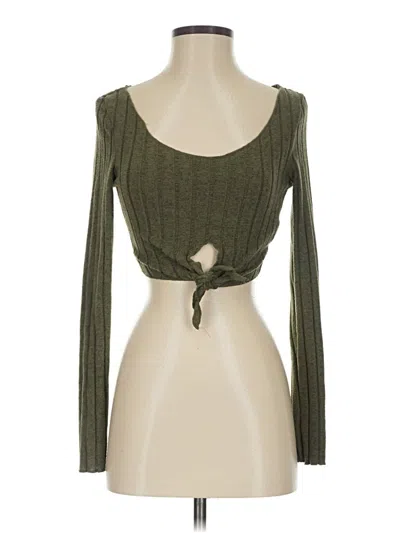 Pre-owned Shein Long Sleeve T-shirt In Green