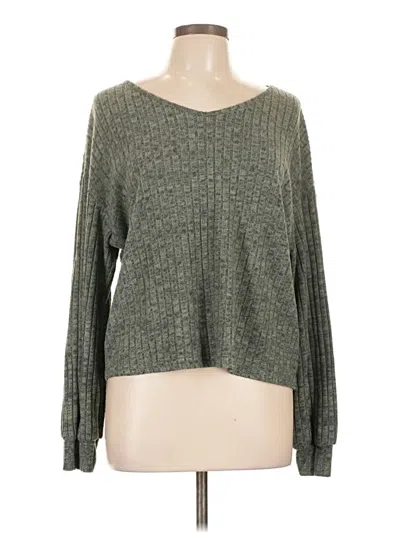 Pre-owned Shein Long Sleeve T-shirt In Green