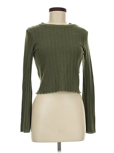 Pre-owned Shein Long Sleeve T-shirt In Green