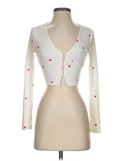 Pre-owned Shein Long Sleeve T-shirt In Ivory