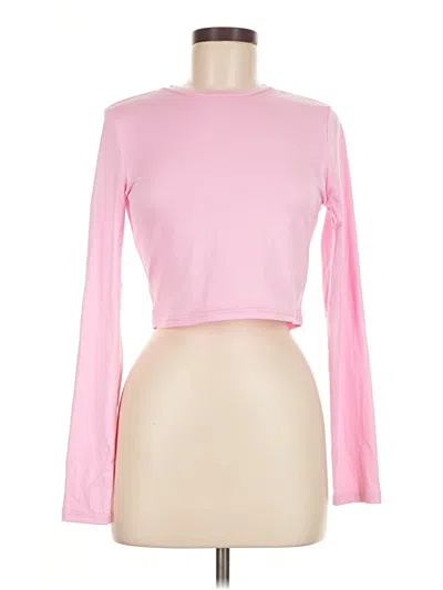 Pre-owned Shein Long Sleeve T-shirt In Pink
