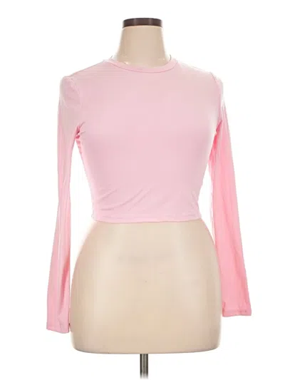 Pre-owned Shein Long Sleeve T-shirt In Pink