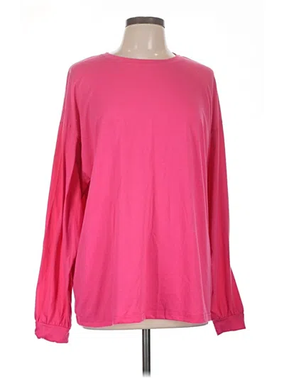 Pre-owned Shein Long Sleeve T-shirt In Pink