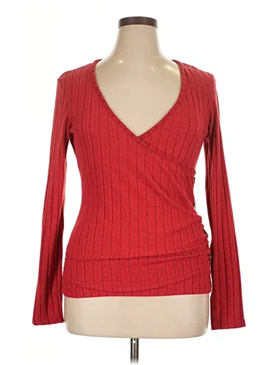 Pre-owned Shein Long Sleeve T-shirt In Red