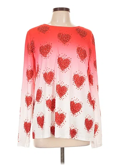 Pre-owned Shein Long Sleeve T-shirt In Red