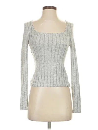 Pre-owned Shein Long Sleeve T-shirt In Silver