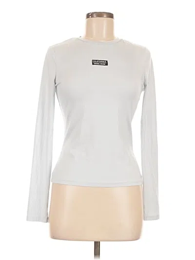 Pre-owned Shein Long Sleeve T-shirt In Silver