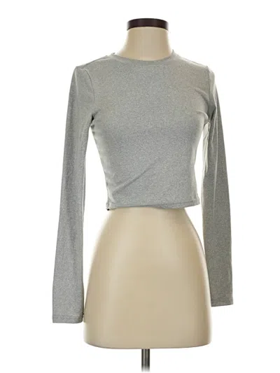 Pre-owned Shein Long Sleeve T-shirt In Silver