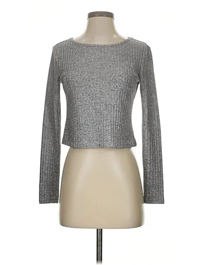 Pre-owned Shein Long Sleeve T-shirt In Silver