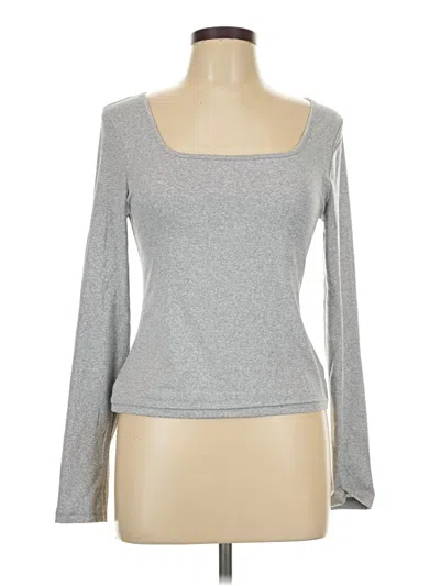 Pre-owned Shein Long Sleeve T-shirt In Silver