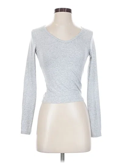 Pre-owned Shein Long Sleeve T-shirt In Silver