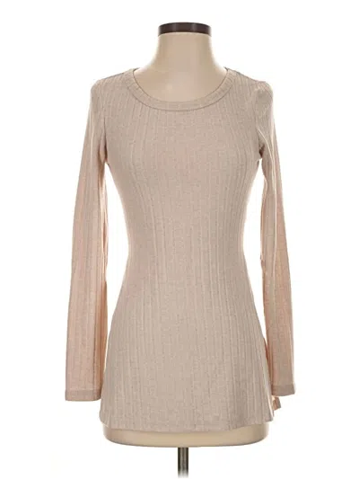Pre-owned Shein Long Sleeve T-shirt In Tan
