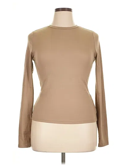 Pre-owned Shein Long Sleeve T-shirt In Tan