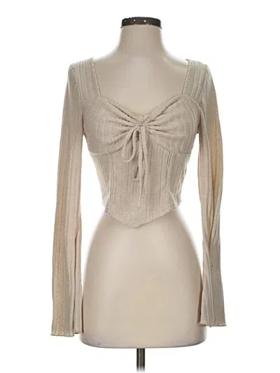 Pre-owned Shein Long Sleeve T-shirt In Tan