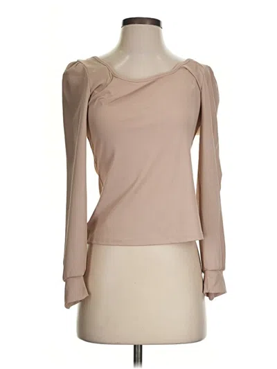 Pre-owned Shein Long Sleeve T-shirt In Tan