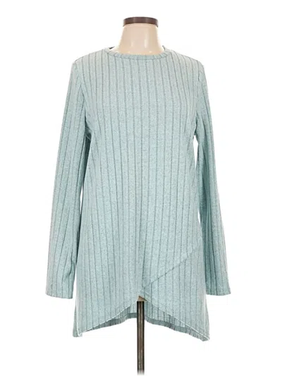 Pre-owned Shein Long Sleeve T-shirt In Teal