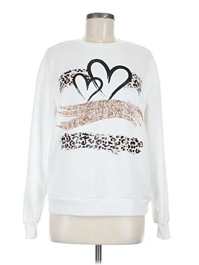 Pre-owned Shein Long Sleeve T-shirt In White