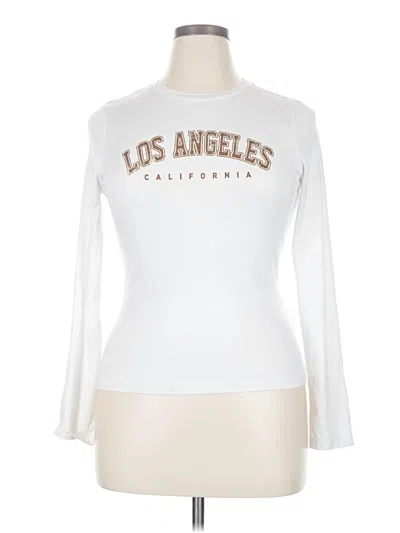 Pre-owned Shein Long Sleeve T-shirt In White