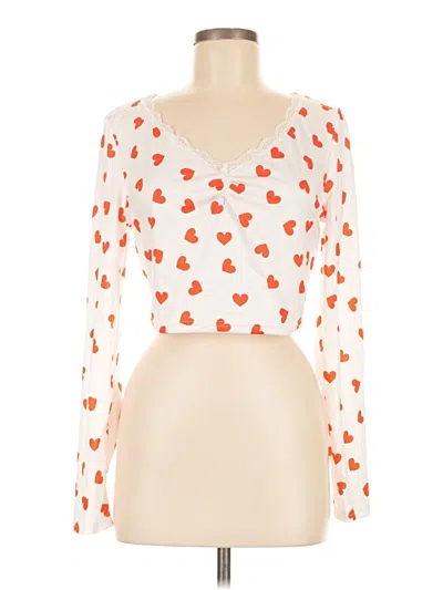 Pre-owned Shein Long Sleeve T-shirt In White