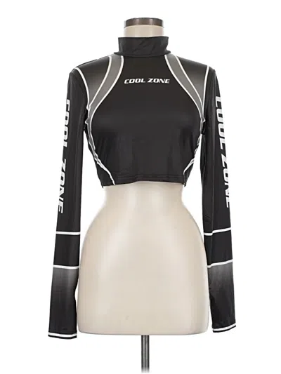 Shein Long Sleeve Turtleneck In Black