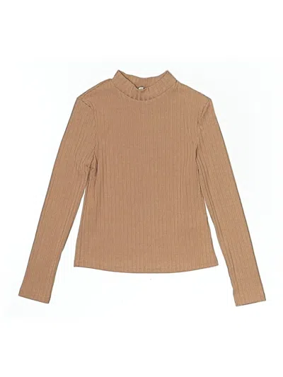 Pre-owned Shein Kids' Long Sleeve Turtleneck In Brown
