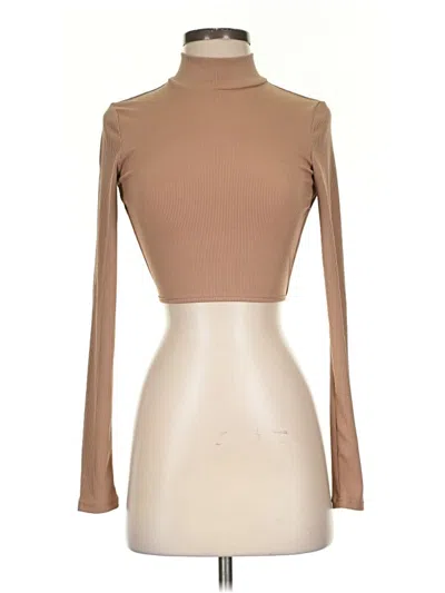 Pre-owned Shein Long Sleeve Turtleneck In Brown