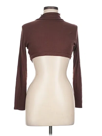 Pre-owned Shein Long Sleeve Turtleneck In Brown