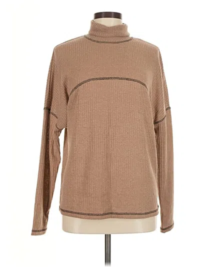 Pre-owned Shein Long Sleeve Turtleneck In Brown