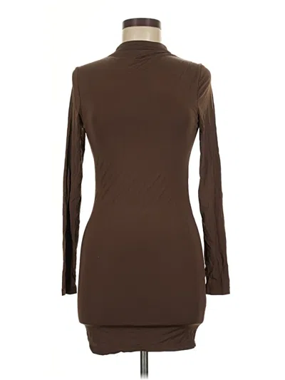 Pre-owned Shein Long Sleeve Turtleneck In Brown