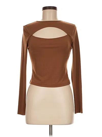 Pre-owned Shein Long Sleeve Turtleneck In Brown