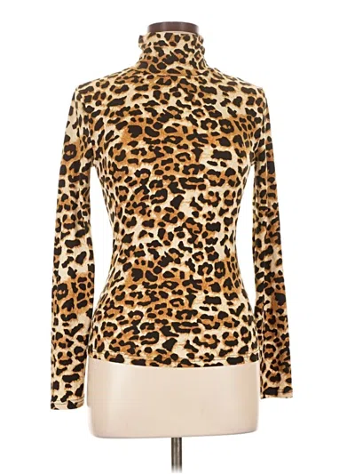 Pre-owned Shein Long Sleeve Turtleneck In Brown