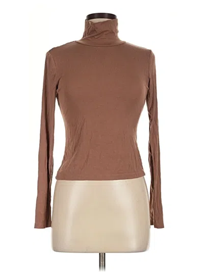 Pre-owned Shein Long Sleeve Turtleneck In Brown