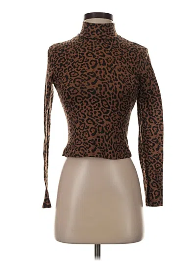 Pre-owned Shein Long Sleeve Turtleneck In Brown