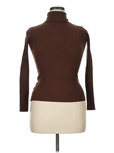 Pre-owned Shein Long Sleeve Turtleneck In Brown