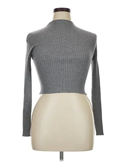 Pre-owned Shein Long Sleeve Turtleneck In Gray