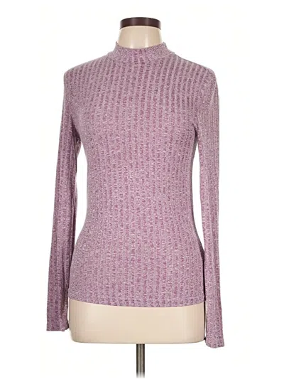 Pre-owned Shein Long Sleeve Turtleneck In Purple