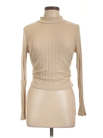 Pre-owned Shein Long Sleeve Turtleneck In Tan