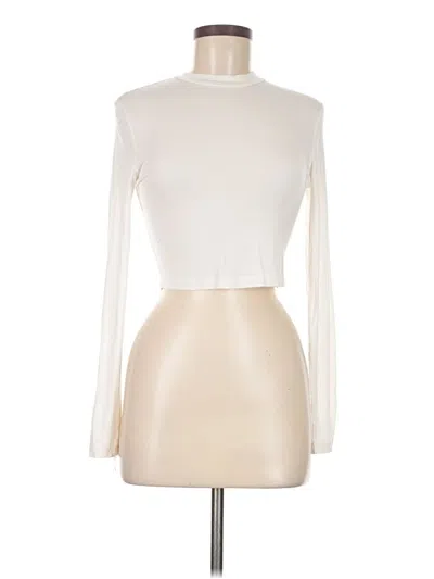 Pre-owned Shein Long Sleeve Turtleneck In White